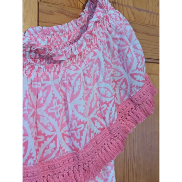 Hatley Women's Size Medium‎ Dress Pink Cold Shoulder Organic Cotton - Picture 4 of 12